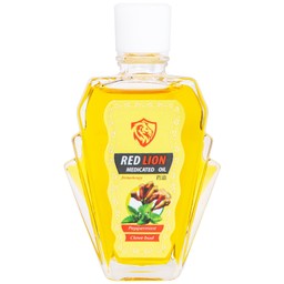 Dầu gió lăn Red Lion Medicated Oil Yellow Agimexpharm ấm da vùng xoa, sử dụng massage hỗ trợ thư giãn (24ml)