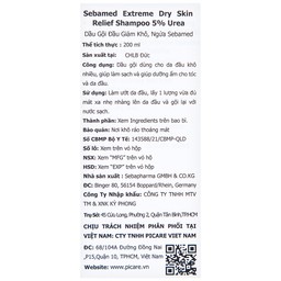 Dầu gội Sebamed Extreme Dry Skin 5% Urea giảm khô ngứa (200ml)