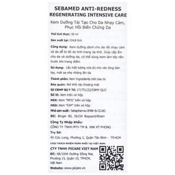 Kem dưỡng tái tạo Sebamed Anti-Redness Regenerating Intensive Care cho da nhạy cảm, da dễ bị đỏ (50ml)