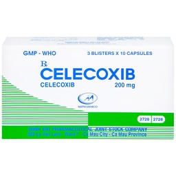 Thuốc Celecoxib 200mg Minh Hải điều trị thoái hóa khớp, viêm khớp dạng thấp (3 vỉ x 10 viên)
