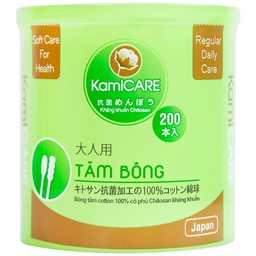 Tăm bông KamiCare vệ sinh tai, mũi (200 que)