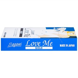 Bao cao su Sagami Love Me Gold siêu mỏng, trơn, không màu không mùi (10 cái)