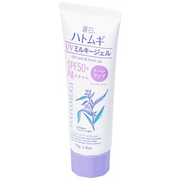 Kem chống nắng nâng tone, dưỡng ẩm Reihaku Hatomugi Tone Up UV Milky Gel SPF50+ pa++++ 70g
