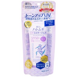 Kem chống nắng nâng tone, dưỡng ẩm Reihaku Hatomugi Tone Up UV Milky Gel SPF50+ pa++++ 70g