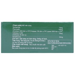 Thuốc Azintal Forte điều trị đầy hơi, khó tiêu, chướng bụng (10 vỉ x 10 viên)