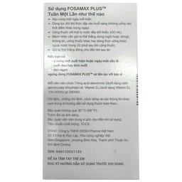 Thuốc Fosamax Plus 70mg/2800IU Organon điều trị loãng xương sau mãn kinh ở phụ nữ (1 vỉ x 4 viên)