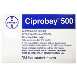 Thuốc Ciprobay 500mg Bayer điều trị nhiễm trùng (1 vỉ x 10 viên)