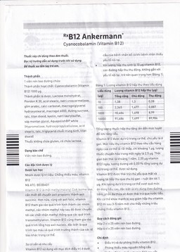 Thuốc B12 Ankermann Artesan Pharma điều trị các bệnh thiếu máu, đau dây thần kinh (2 vỉ x 25 viên)