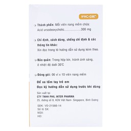 Viên nang mềm Macibin 300mg Phil Inter Pharma làm tan sỏi mật, điều trị xơ gan (6 vỉ X 10 viên) 