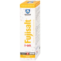 Xịt mũi nano bạc ion Fujisalt 70ml hỗ trợ làm sạch, giảm viêm, sưng đỏ, phòng ngừa sổ mũi