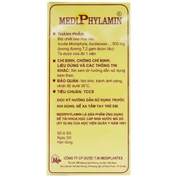 Viên nang cứng MediPhylamin 500mg Mediplantex hỗ trợ tăng sức đề kháng, giảm cơn đau ung thư (10 vỉ x 10 viên)