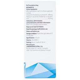 Thuốc Betamox ES 50ml Atral điều trị nhiễm khuẩn đường hô hấp trên, đường hô hấp dưới