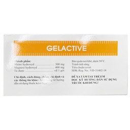 Hỗn dịch uống Gelactive Fort Hasan điều trị viêm loét dạ dày, làm dịu rối loạn tiêu hóa (30 gói x 10ml)
