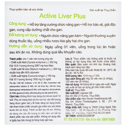 Viên uống hỗ trợ giải độc gan, tăng cường chức năng gan Active Liver Plus New Nordic (2 vỉ x 15 viên)