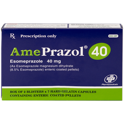 Thuốc AmePrazol 40mg OPV điều trị bệnh trào ngược dạ dày, thực quản (2 vỉ x 7 viên)