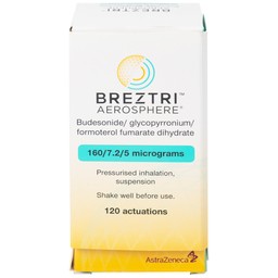 Thuốc hít Breztri 160/7.2/5mcg Astrazeneca giảm co thắt phế quản (120 liều)