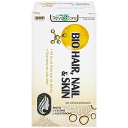 Thực phẩm bảo vệ sức khỏe Royal Care Bio Hair, Nail & Skin hỗ trợ cải thiện sạm da, khô da, móng tóc chắc khoẻ (30 viên)