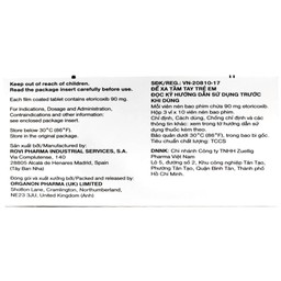 Thuốc Arcoxia 90mg Organon điều trị cấp tính và mãn tính triệu chứng viêm xương khớp (3 vỉ x 10 viên)