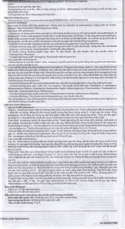 Thuốc Agimdogyl 125mg/750000IU Agimexpharm điều trị nhiễm trùng răng miệng cấp tính, mạn tính (2 vỉ x 10 viên)