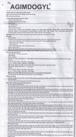 Thuốc Agimdogyl 125mg/750000IU Agimexpharm điều trị nhiễm trùng răng miệng cấp tính, mạn tính (2 vỉ x 10 viên)
