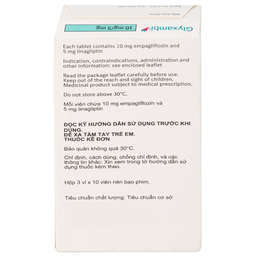 Thuốc Glyxambi 10mg/5mg Boehringer điều trị đái tháo đường típ 2 (3 vỉ x 10 viên)
