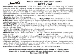 Viên uống hỗ trợ tăng cường sinh lý và tăng khả năng sinh sản ở nam giới Best King Jpanwell (60 viên)