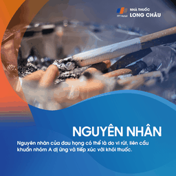 Nguyên nhân đau họng có thể do virus, vi khuẩn liên cầu nhóm A, dị ứng và khói thuốc