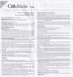 Thuốc Colchicin 1mg Traphaco phòng tái phát viêm khớp do gút và điều trị dài ngày bệnh gút (1 vỉ x 20 viên)