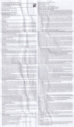 Thuốc Carvedol 6.25 United điều trị tăng huyết áp, bệnh mạch vành (10 vỉ x 10 viên)