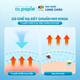 Khăn hạ sốt Dr.Papie 3M0+ Starmed (5 gói x 5 miếng) hạ nhiệt giảm sốt dùng cho trẻ từ 3 tháng tuổi