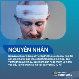 Té ngã, tai nạn, bạo lực hoặc vật sắc nhọn đâm xuyên có thể gây chấn thương sọ não