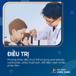 Điều trị mụn cóc bằng cách sử dụng thuốc bôi có chứa axit salicylic hoặc áp lạnh,, đốt điện, laser