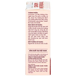 Xịt giảm ngứa, mề đay, chàm, vết bỏng nhẹ Skin Herbal 20ml
