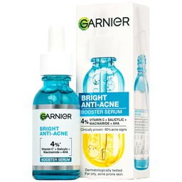 Tinh chất ngừa mụn Garnier Skin Naturals Bright Complete Anti Acne Booster Serum 30ml