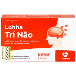 Viên uống hỗ trợ suy giảm trí tuệ Lohha Trí Não (3 vỉ x 10 viên)