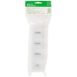 Hộp phân liều ngày 4 ngăn dài, nhỏ gọn, tiện dụng