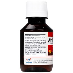Thuốc Atilene 2,5mg/5ml An Thiên điều trị các bệnh hô hấp, viêm mũi, hắt hơi, sổ mũi (100ml)