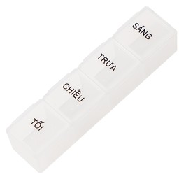 Hộp phân liều ngày 4 ngăn dài, nhỏ gọn, tiện dụng