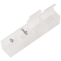 Hộp phân liều ngày 4 ngăn dài, nhỏ gọn, tiện dụng