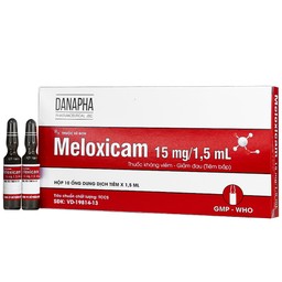 Dung dịch tiêm Meloxicam 15mg/1.5ml Danapha điều trị đau viêm xương khớp (10 ống)