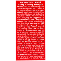 Gel bôi miệng Urgo Mouth Ulcers 6ml hỗ trợ trị nhiệt miệng, loét miệng
