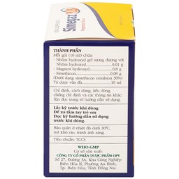 Hỗn dịch uống Simegaz Plus OPV vị bạc hà, điều trị viêm loét dạ dày , tăng acid dạ dày (20 gói x 10ml)