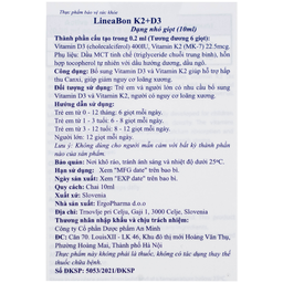 Dung dịch LineaBon K2+D3 ErgoPharm hỗ trợ bổ sung Vitamin (10ml)