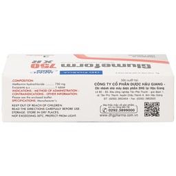 Thuốc Glumeform 750 XR DHG điều trị đái tháo đường típ 2 (3 vỉ x 10 viên)