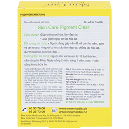 Viên uống giúp làm đẹp da, chống oxi hóa và giảm lão hóa da Skin Care Pigment Clear New Nordic (2 vỉ x 30 viên)
