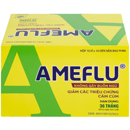 Thuốc Ameflu Không Gây Buồn Ngủ OPV điều trị các triệu chứng cảm lạnh và cảm cúm (10 vỉ x 10 viên)