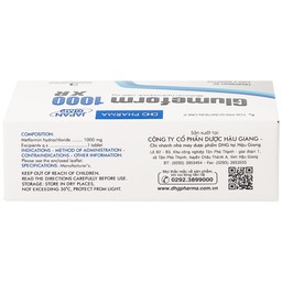Thuốc Glumeform 1000 XR DHG điều trị đái tháo đường típ 2 (3 vỉ x 10 viên)