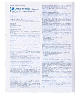 Bút tiêm Lantus SoloStar 100 Units/ml điều trị đái tháo đường (5 cây x 3ml)