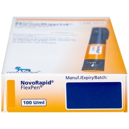 Bút tiêm Novorapid FlexPen 100U/ml Novo Nordisk kiểm soát đường huyết (5 cây x 3ml)