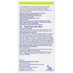 Bút tiêm Insulatard FlexPen 100IU/ml Novo Nordisk điều trị bệnh đái tháo đường (5 cây)